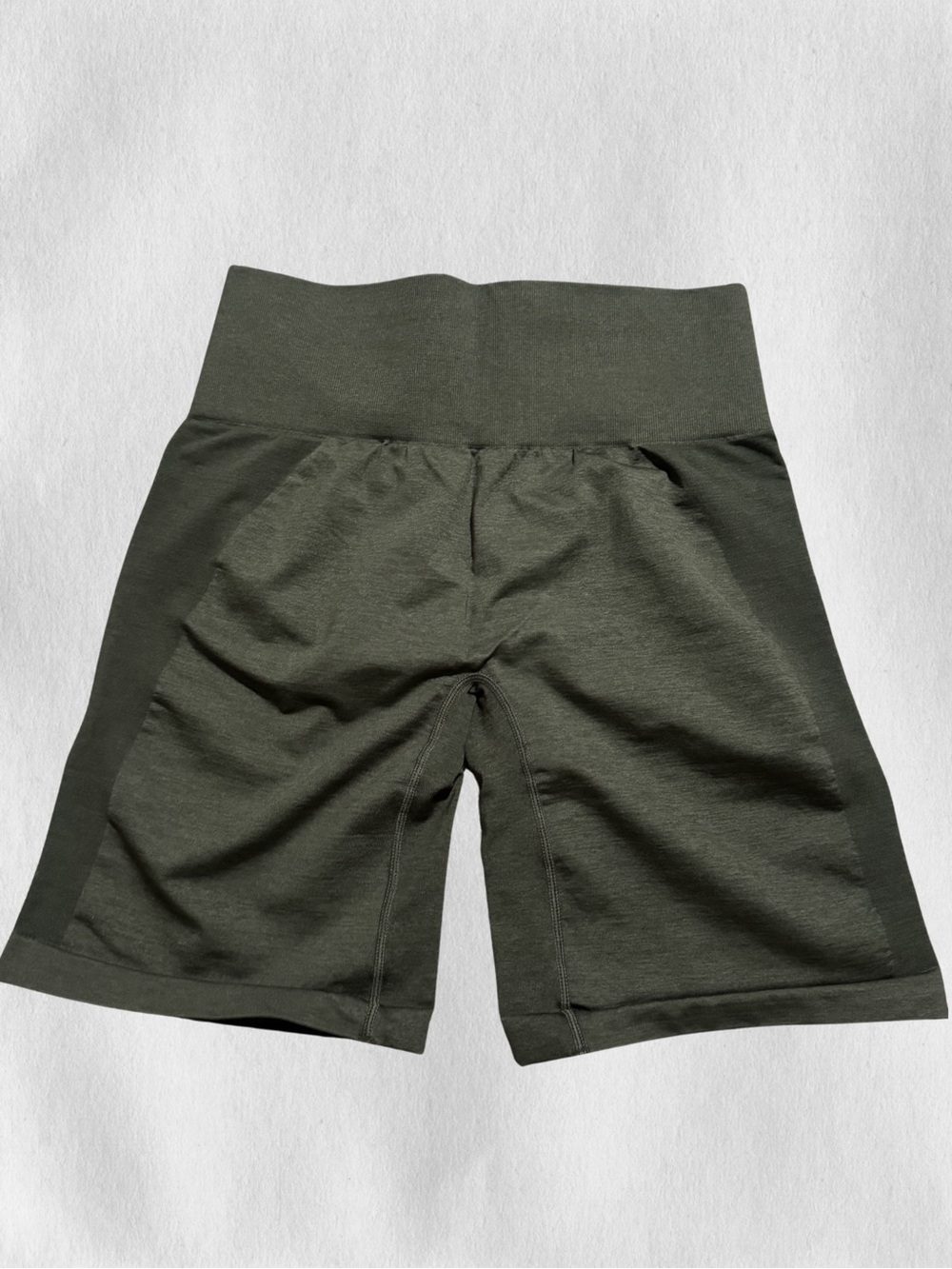 NVGTN Olive Green High-Waist Athletic Bike Shorts
